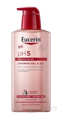 Eucerin pH5 Sprchový gel &amp; olej pro suchou citlivou pokožku 1x400 ml