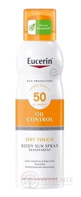 Eucerin SUN OIL CONTROL DRY TOUCH BODY SPF 50 sprej-aerosol, transparentní, na opalování 1x200 ml