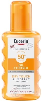 Eucerin SUN OIL CONTROL DRY TOUCH SPF50+ transparentní sprej na opalování 1x200 ml