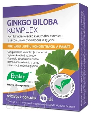 Evalar GINKGO BILOBA KOMPLEX tbl 1x40 ks