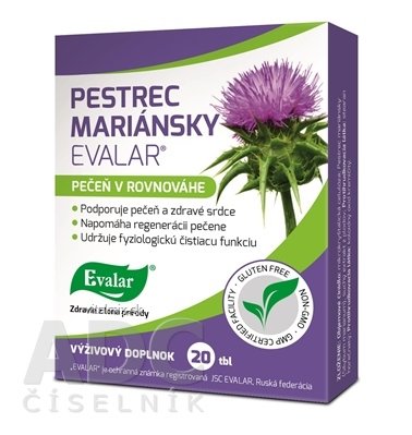 Evalar ostropestřec mariánský tbl 1x20 ks