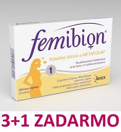 Femibion 1 800 Kyselina listová a METAFOLIN® 30tbl AKCE 3+1 ZDARMA