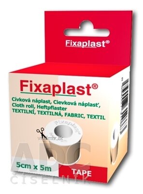 FIXAplast cívkové náplast textilní 5 cm x 5 m 1x1 ks