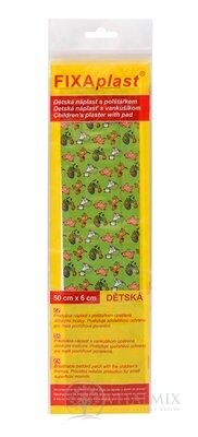 FIXAplast Dětská náplast nedělená s polštářkem 50 cm x 6 cm 1x1 ks