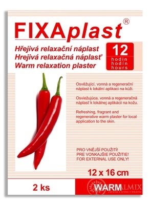 FIXAplast WARM Hřejivá relaxační náplast 12x16 cm, 1x2 ks