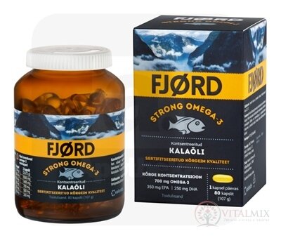 FJORD STRONG OMEGA-3 Rybí olej cps 1x80 ks