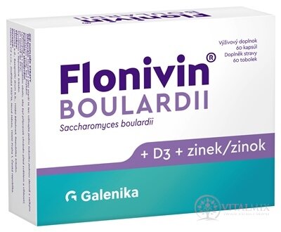 Flonivin BOULARDII cps (Saccharomyces boulardii + vitamín D3 + zinek) 1x60 ks