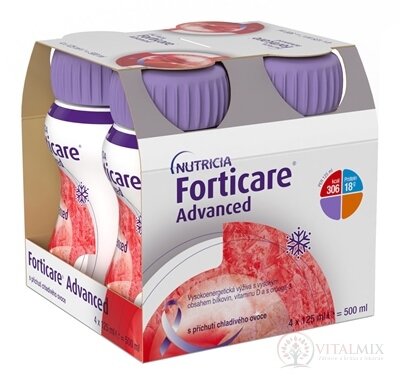Forticare Advanced s příchutí chladivého lesního ovoce 4x125 ml (500 ml)