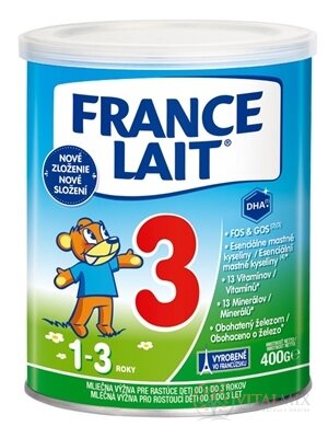 FRANCE LAIT 3 mléčná výživa (1-3 roky) (inov.složení 2021) 1x400 g