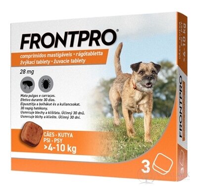 FRONTPRO 28 mg žvýkací tablety pro psy (4 - 10 kg) 1x3 ks