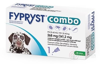 FYPRYST combo 268 mg/241,2 mg PSY 20-40 KG roztok pro kapání na kůži pro velké psy (pipeta) 1x2,68 ml