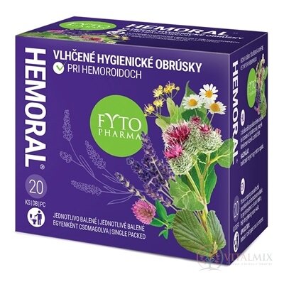 FYTO HEMORAL vlhčené ubrousky (inov.2023) 1x20 ks