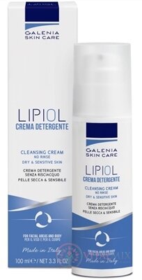 GALENÍ LIPIOL CREMA DETERGENTE čistící krém na obličej a tělo, bez oplachování 1x100 ml
