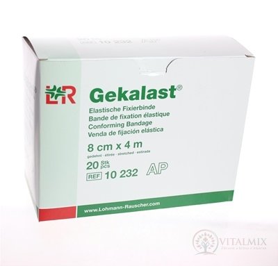 GEKALAST HYDROF. ELAST. FIXAČNÍ OBVAZ 8cmx4m 1x20 ks