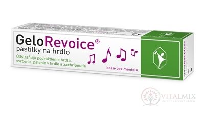 GeloRevoice pastilky na hrdlo, bez mentolu 1x20 ks