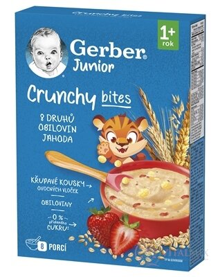 Gerber Junior Nemléčná kaše s křupavými kousky jahodová (od ukonč.1. roku) 1x200 g