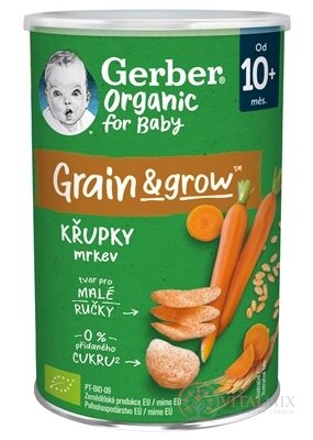 Gerber Organic CHRUMKY Pšeničně-ovesné s mrkví (od ukonč. 10. měsíce) 1x35 g
