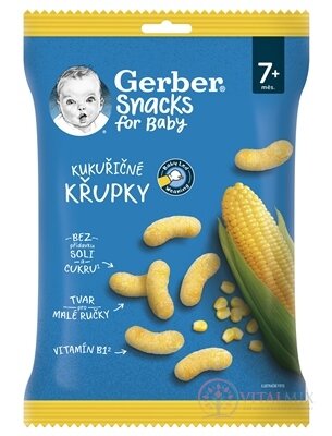 Gerber Snacks Kukuřičné CHRUMKY (od ukonč. 7. měsíce) 1x28 g