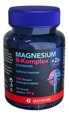 GLENMARK Magnesium B-Komplex + Zinek tbl 100 ks