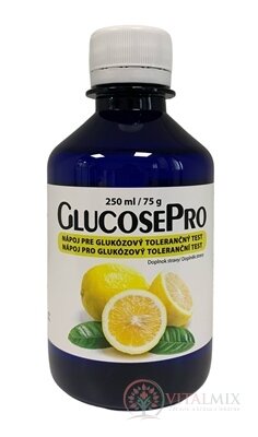 GlucosePro 75 g nápoj pro glukózový toleranční test, citron 1x250 ml