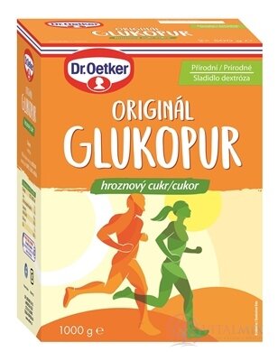 GLUKOPUR ORIGINÁL (hroznový cukr) - Dr.Oetker prášek, přírodní sladidlo 1x1000 g