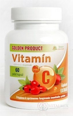 GOLDEN PRODUCT Vitamin C 500 mg + šípkový extrakt cps 1x60 ks
