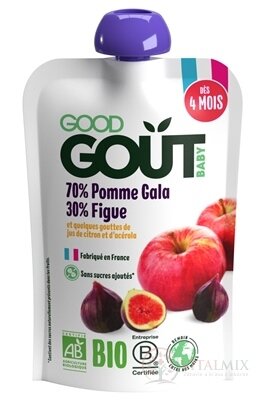 Good Gout BIO Jablko a fíky ovocný příkrm (od ukonč. 4. měsíce) 1x120 g