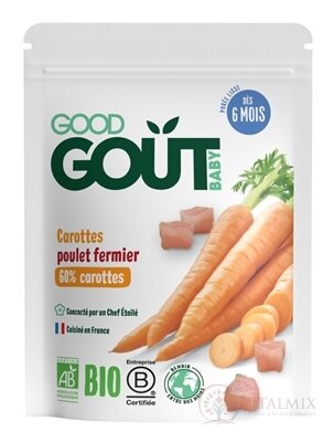 Good Gout BIO Mrkev s farmářským kuřátkem příkrm (od ukonč. 6. měsíce) 1x190 g