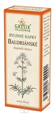 GREŠÍK BYLINNÉ KAPKY BALDERIÁNSKE 1x50 ml