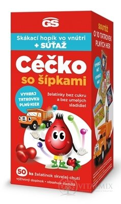 GS Céčko se šipkami Dárek želatinky bez cukru (Skákací hopík + soutěž) 1x50 ks