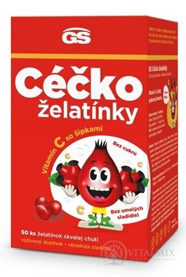 GS CÉČKO želatinky vitamín C se šipkami 1x50 ks