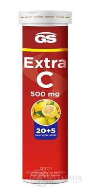 GS Extra C 500 mg tbl eff (inov.2023) příchuť citron 20+5 (25 ks)