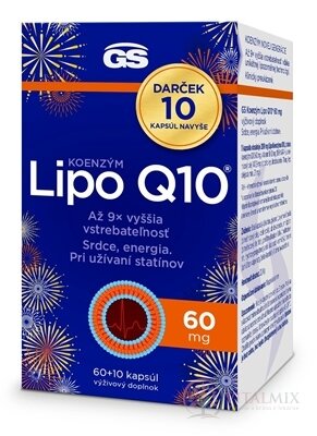 GS Koenzym Lipo Q10 60 mg cps 60+10 navíc (70 ks)