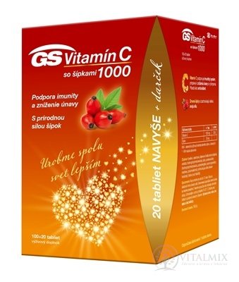 GS Vitamin C 1000 se šipkami dárek 2021 tbl 100+20 navíc (120 ks)