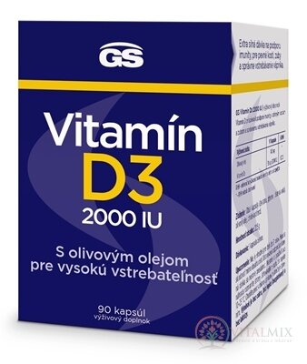 GS Vitamin D3 2000 IU cps 1x90 ks