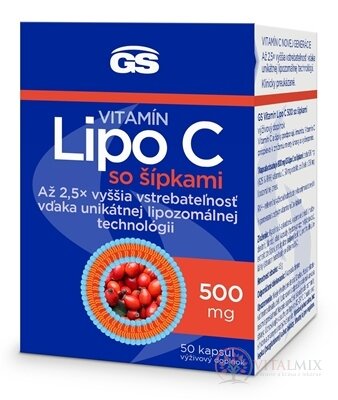 GS Vitamin Lipo C 500 mg se šipkami cps 1x50 ks