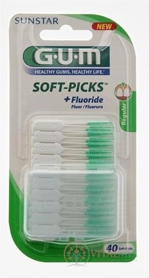 GUM MK Soft-Picks gumové mezizubní párátka s fluoridem 1x40 ks