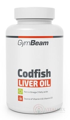 GymBeam Codfish liver oil cps olej z tresčích jater 1x90 ks
