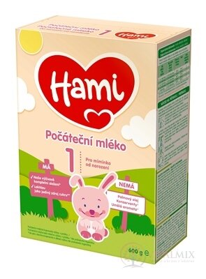 Hami 1 Počáteční mléko kojenecká mléčná výživa v prášku (od narod.) (inov.2022) 1x600 g
