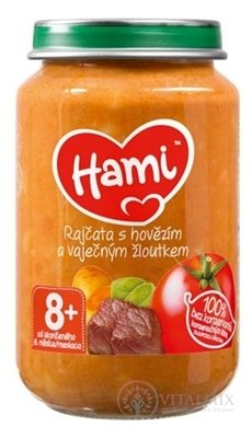 Hami příkrm Rajčata s hovězím a vaječným žloutkem (od ukonč. 8. měsíce) 1x200 g