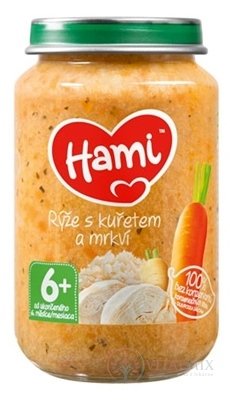 Hami příkrm Rýže s kuřetem a mrkví (od ukonč. 6. měsíce) 1x200 g