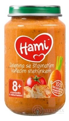 Hami příkrm Zelenina se šťavnatým kuřecí stehýnka (od ukonč. 8. měsíce) 1x200 g