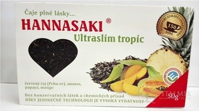 HANNASAKI Ultraslim tropic červený čaj s ovocem, 1x50 g