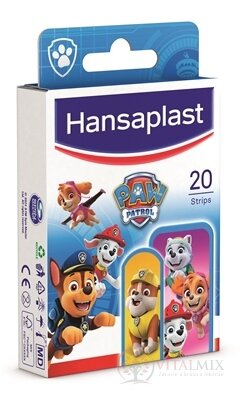 Hansaplast Labková Patrola náplast s dětským motivem, stripy 1x20 ks