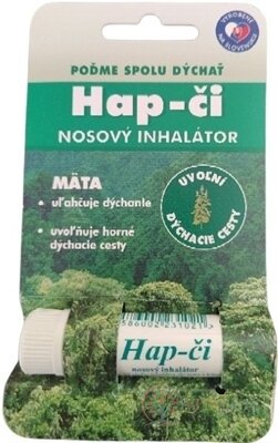 HAP-ČÍ Tyčinka nosní inhalační kafrovomentolová náplň 1x1 ks