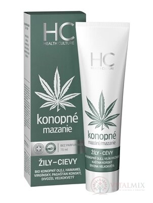 Health culture Konopné mazání ŽÍLY-CÉVY gel 1x75 ml