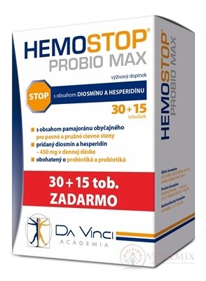 HemoStop Probio Max - DA VINCI cps 30+15 zdarma (45 ks)
