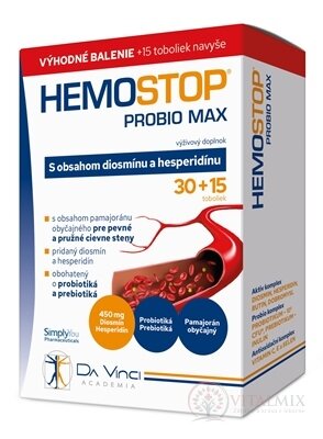 HemoStop Probio Max - DA VINCI cps 30+15 zdarma (45 ks)