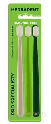 HERBADENT Original ECO zubní kartáček Ultra jemný 1x3 ks