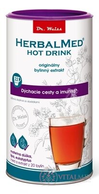 HERBALMED HOT DRINK nachlazení a rýma-Dr.Weiss (mat.dúška, lípa, eukalyptus) 1x180 g